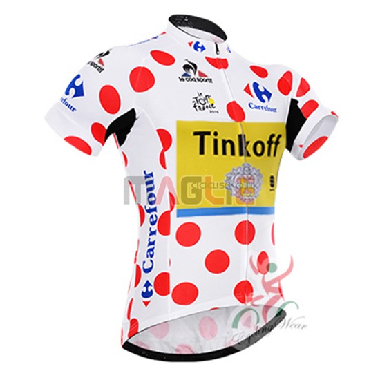 Maglia Tinkoff manica corta 2016 bianco e rosso - Clicca l'immagine per chiudere